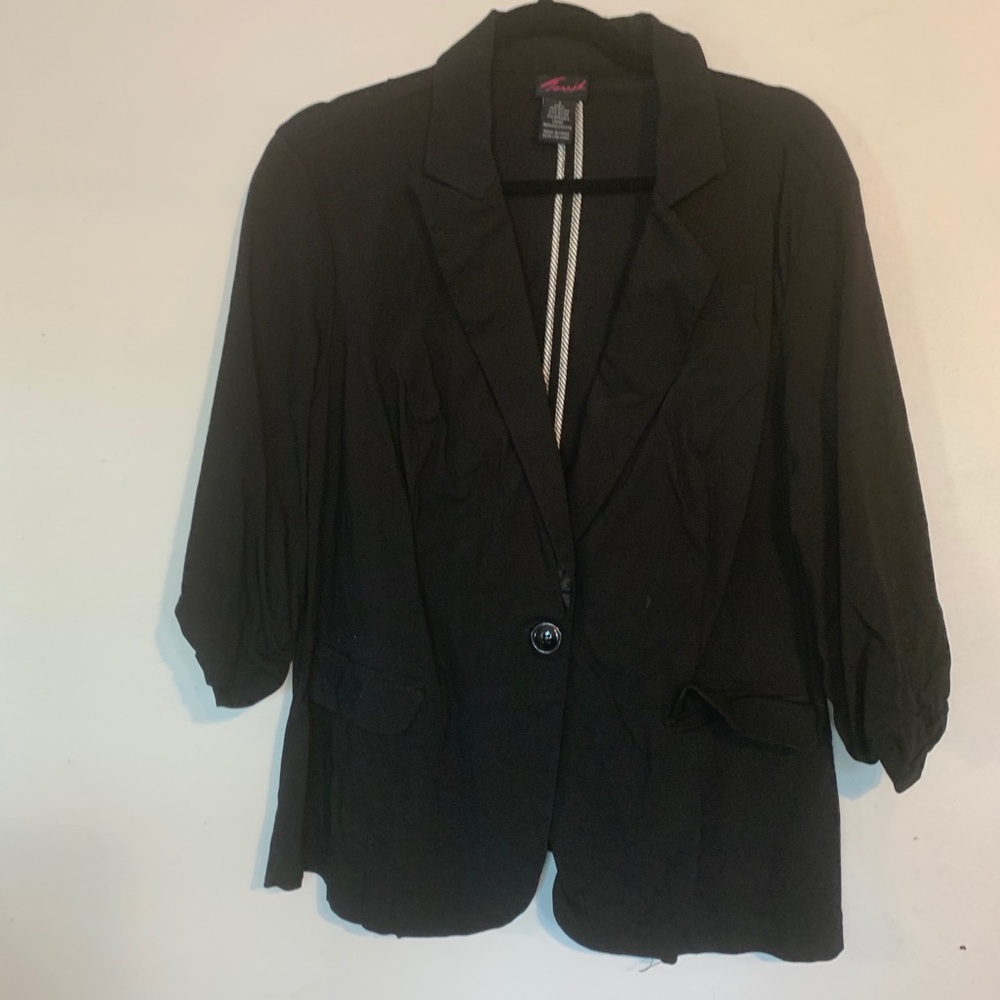 Black stretchy 3/4 sleeve torrid blazer